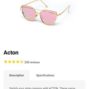 Acton sunglasses in black from Abella sunsets